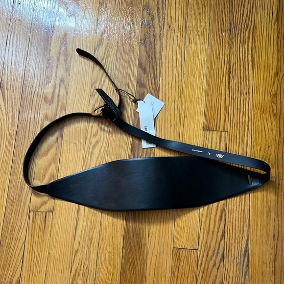 Zara black leather belt - Picture 2 of 7